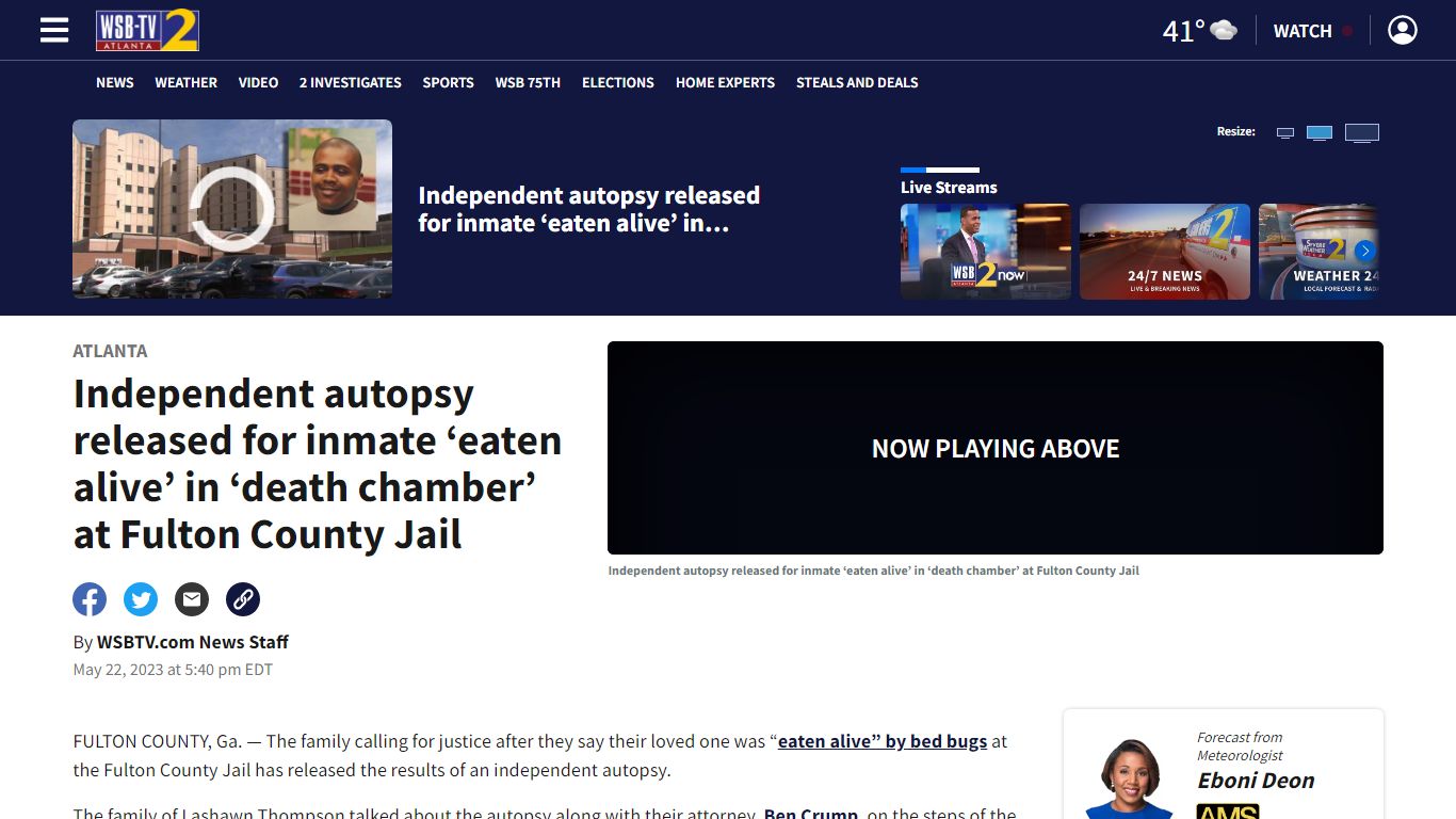 Independent autopsy released for inmate ‘eaten alive’ in ‘death chamber ...
